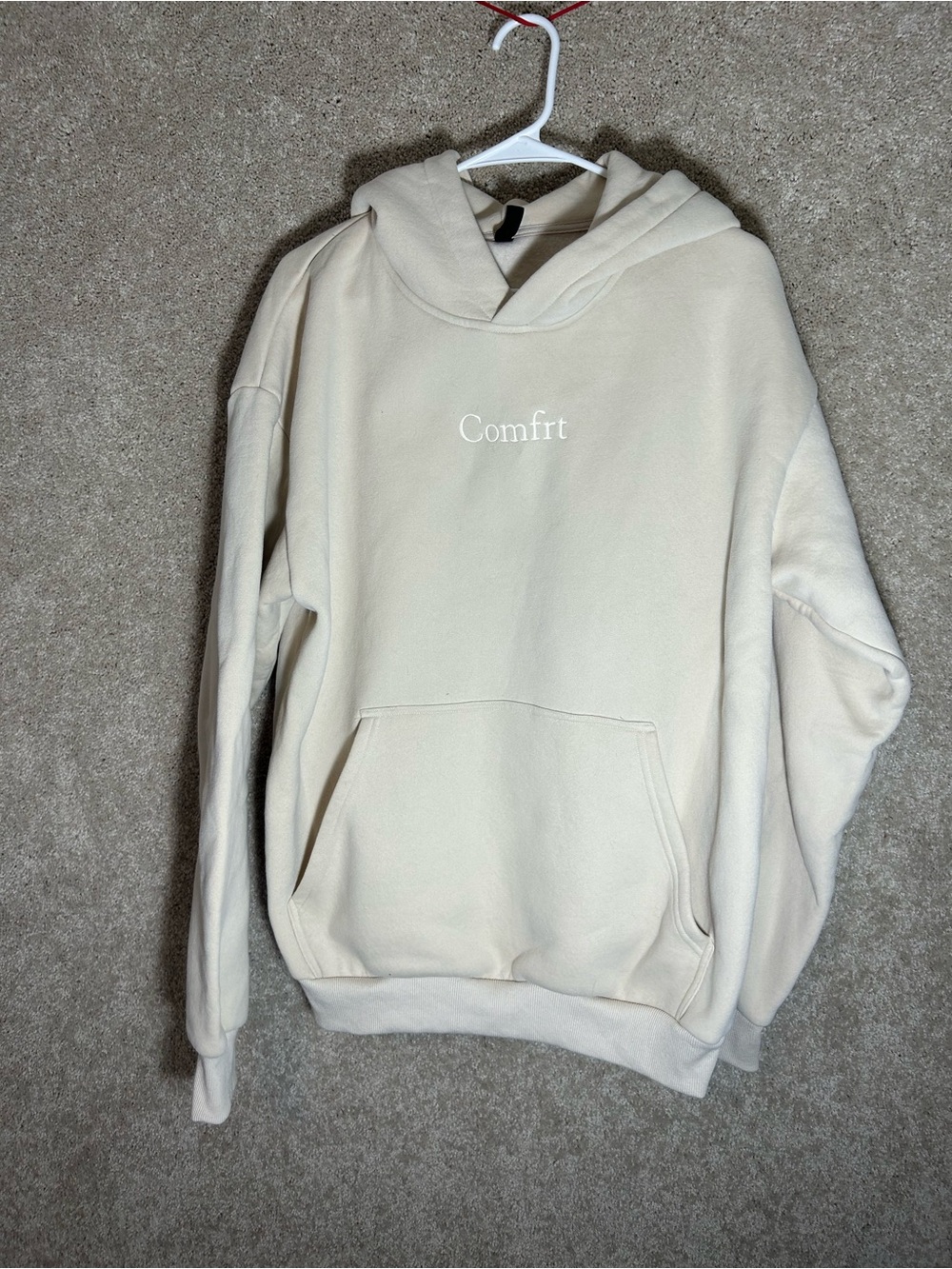 Comfrt Signature Fit Hoodie in Bone Color Size Med